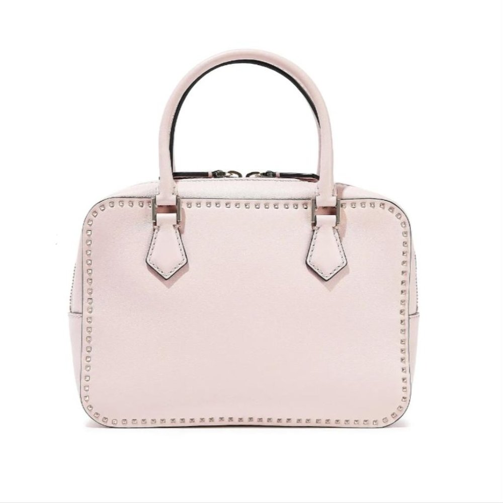 NEW Valentino Stud Stitching Leather Bag - Picture 2 of 8